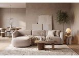 Ecksofa HOME AFFAIRE "OSTRUP Rundsofa, L-Form, Naturtöne, Boucle oder Chenille", beige (cream), B:280cm H:73cm T:152cm, 100% Polyester, Sofas, Ecksofa, Breite 280 cm, organische Form mit sanften Rundungen