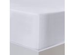 Bettlaken FLORELLA "Edel Satin Spannbetttuch, 100% Baumwolle, Rundumgummi", weiß, B:100cm L:200cm, Satin, Obermaterial: 100% Baumwolle CO., Bettlaken, Bettlaken