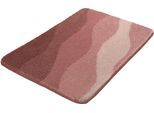Badematte KLEINE WOLKE "Malena, Badvorleger, Badezimmer Teppich", rosa (hellrosa), H:20mm, Polyacryl, Badematten, Badematte, Badteppich, modernes Wellen Design, Farbverlauf, waschbar