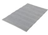 Badematte KLEINE WOLKE "Tikka, Badvorleger, Badezimmer Teppich", grau (silbergrau), H:5mm, Baumwolle, Badematten, Badematte, Badteppich, Uni-Farben, gestreift, Hoch-Tief Effekt, reine Baumwolle