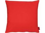 Dekokissen APELT "4362 Rips Uni" Gr. 2, rot (rot, unifarben), B:49cm L:49cm, Obermaterial: 60% Polyester, 40% Baumwolle, Dekokissen_Sitzkissen_Kissenhüllen, Dekokissen, Wasser- und Schmutzabweisend
