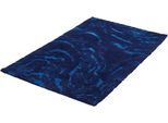 Badematte KLEINE WOLKE "Everglades, Badvorleger, Badezimmer Teppich" Gr. 1, blau (dunkelblau), H:10mm, Baumwolle, Viskose, Badematten, Badematte, Badteppich, modernes Design, Hoch-Tief Effekt, aus Baumwolle & Viskose