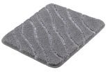 Badematte KLEINE WOLKE "Tram, Badvorleger, Badezimmer Teppich", grau (anthrazit), H:20mm, Polyacryl, Badematten, Badematte, Badteppich, modernes Wellen Design, Hoch-Tief Effekt
