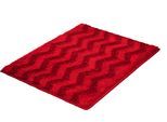 Badematte KLEINE WOLKE "»Zack«, Badvorleger, Badezimmer Teppich", rubin, H:20mm, Polyacryl, Badematten, Badematte, Badteppich, modernes Zickzack Design, Ton in Ton