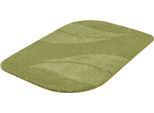 Badematte MEUSCH "Greta, Badvorleger, Badezimmer Teppich", pistazie, H:20mm, Polyester, Badematten, Badematte, Badteppich mit dezentem, meliertem Blattmotiv