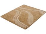 Badematte KLEINE WOLKE "»Vento«, Badvorleger, Badezimmer Teppich", bahamabeige, H:20mm, Polyacryl, Badematten, Badematte, Badteppich, modernes Welledesign, besonders weich
