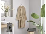 Unisex-Bademantel KLEINE WOLKE "Chill, ideal für Sauna & Spa, Hotelbademantel, Morgenmantel" Gr. S, grau (taupe), L:115cm, Baumwolle, Hausmäntel, Unisex-Bademantel, für Damen & Herren, Uni Farben, zwei Taschen, S/M, L/XL