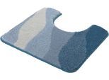 Badematte KLEINE WOLKE "Malena, Badvorleger, Badezimmer Teppich", blau (iceblau), H:20mm, Polyacryl, Badematten, Badematte, Badteppich, modernes Wellen Design, Farbverlauf, waschbar