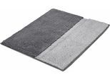 Badematte KLEINE WOLKE "Life, Badvorleger, Badezimmer Teppich" Gr. 4, grau (anthrazit), H:20mm, Baumwolle, Badematten, Badematte, Badteppich, Streifen, Hoch-Tief Effekt