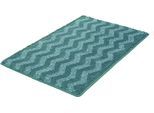Badematte KLEINE WOLKE "»Zack«, Badvorleger, Badezimmer Teppich", petrol, H:20mm, Polyacryl, Badematten, Badematte, Badteppich, modernes Zickzack Design, Ton in Ton