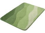 Badematte KLEINE WOLKE "Malena, Badvorleger, Badezimmer Teppich", grün (minze), H:20mm, Polyacryl, Badematten, Badematte, Badteppich, modernes Wellen Design, Farbverlauf, waschbar