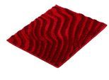 Badematte KLEINE WOLKE "Terrace, Badvorleger, Badezimmer Teppich", rot (rubin), H:23mm, Polyacryl, Badematten, Badematte, Badteppich, modernes Wellen Design, Hoch-Tief Effekt