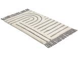 Badematte "»Bahamas Grafik«", creme, H:20mm, Baumwolle, SCHÖNER WOHNEN-KOLLEKTION, Badematten, Badematte, waschbar, Baumwolle, Badvorleger mit Fransen, Badteppich