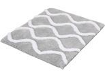Badematte KLEINE WOLKE "Piana, Badvorleger, Badezimmer Teppich", weiß (auster), H:23mm, Polyester, Badematten, Badematte, Badteppich, modernes Wellen 3D-Design