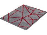 Badematte KLEINE WOLKE "»Bondi«, Badvorleger, Badezimmer Teppich", rubin, H:20mm, Polyacryl, Badematten, Badematte, Badteppich, modernes geometrisches Design, weicher Hochflor