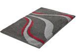 Badematte KLEINE WOLKE "»Vento«, Badvorleger, Badezimmer Teppich", schiefer, H:20mm, Polyacryl, Badematten, Badematte, Badteppich, modernes Welledesign, besonders weich