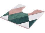 Badematte KLEINE WOLKE "Ayana, Badvorleger, Badezimmer Teppich", grün (maledivia), H:15mm, Polyacryl, Badematten, Badematte, Badteppich, modernes Rauten Design, leichter Hoch-Tief Effekt
