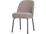 Esszimmerstuhl WOOOD "Vogue mit bezug und 3D-Muster, B 50 x T 57 x H 83 cm (2er-Set)", beige (sand, schwarz), B:50cm H:83cm T:57cm, Polyester, Stühle, Esszimmerstuhl, Polsterstuhl, 4-Fuß-Metallgestell, Breite 50 cm