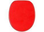 WC-Sitz SANILO "Basic mit Absenkautomatik, viele schöne Toilettensitze", rot, B:37,7cm L:47cm, MDF - Mitteldichte Holzfaserplatte, WC-Sitze, Premium Toilettendeckel, moderner Klodeckel, leichte Montage