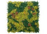 Kunstpflanze "Pflanzenwand 100x100", grün (moos, grün), B:100cm H:100cm, Kunststoff, PRIMAFLOR-IDEEN IN TEXTIL, Kunstpflanzen, Kunstpflanze, Wanddeko, realistische Optik, In- und Outdoor geeignet, UV-beständig