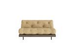 Daybett KARUP DESIGN "Roots Sofa Bed, Schlafsofa,, Bettfunktion, FSC-Massivholz", gelb (wheat beige), B:160cm H:85cm, Bezug: 80% Baumwolle, 20% Polyester, Daybetten, Inkl. Futonmatratze, Made in Europe, langlebig, B: 140 oder 160 cm