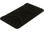 Badematte KLEINE WOLKE "Bow, Badvorleger, Badezimmer Teppich", schwarz, H:25mm, Polyacryl, Badematten, Badematte, Badteppich, Uni Faben, Hoch/Tief Effekt