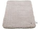 Badematte TOM TAILOR HOME "Cozy Bath UNI, Badvorleger, Badezimmer Teppich", beige, H:27mm, Polyester, Badematten, Badematte, Badteppich, Uni Farben, rechteckig, in rund & oval erhältlich