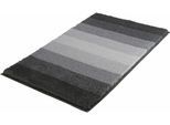 Badematte MEUSCH "Palace, Badvorleger, Badezimmer Teppich" Gr. 14, grau (schiefer), H:23mm, Kunstfaser, Badematten, Badematte, Badteppich, gestreift, mit Farbverlauf, waschbar
