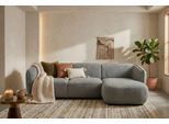 Ecksofa HOME AFFAIRE "OSTRUP Rundsofa, L-Form, Naturtöne, Boucle oder Chenille", grau (graphite), B:280cm H:73cm T:152cm, 100% Polyester, Sofas, Ecksofa, Breite 280 cm, organische Form mit sanften Rundungen