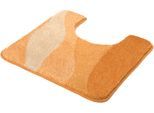 Badematte KLEINE WOLKE "Malena, Badvorleger, Badezimmer Teppich", braun (rost), H:20mm, Polyacryl, Badematten, Badematte, Badteppich, modernes Wellen Design, Farbverlauf, waschbar