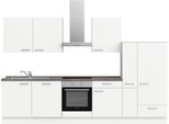 Küchenzeile NOBILIA "Touch I", NEU: individuell anpassbar mit gratis Profi-Beratung", grau (küche: weiß, korpus: alpinweiß, arbeitsplatte: beton schiefergrau nachbildung), B:330,3cm H:216,6cm T:60cm, Komplettküchen-Sets, Küchenzeile, vormontiert, Breite 330 cm, Ausrichtung wählbar, wahlw. mit E-Geräten