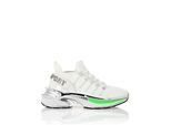 Sneaker PLEIN SPORT "Chrome Surfer", Damen, Gr. 45, Normalschaft, weiß (0127, weiß, grünfluo), Schuhe Sneaker
