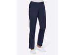 Stretch-Hose CASUAL LOOKS, Damen, Gr. 24, Kurzgrößen, blau (nachtblau), 98% Baumwolle, 2% Elasthan, unifarben, lang, Hosen