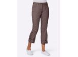 Webhose CASUAL LOOKS, Damen, Gr. 24, Kurzgrößen, grau (dunkeltaupe), 98% Baumwolle, 2% Elasthan, unifarben, lang, Hosen