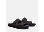 Sandale TIMBERLAND "CASCO COVE SLIDE SANDAL", Herren, Gr. 45, dunkelgrau suede, Leder, Schuhe Sandale, aus Timberland Premium Nubuk-Leder