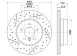 HELLA Bremsscheibe PRO High Carbon 8dd355130011 angesenkt 324mm 22mm für BMW