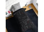 Kinderbettwäsche STAR WARS "Star Wars Dark Side Vader", schwarz, B/L: 135cm x 200cm, 1 Stk., 1 Stk., Linon, B/L: 80cm x 80cm, 2, Linon, Obermaterial: 100% Baumwolle, Bettwäsche, 100% Baumwolle