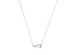 Kette mit Anhänger TOM TAILOR "Infinity-Motiv, Unendlichkeitsschleife", silberfarben, Halsketten, Damen, Silber 925 (Sterlingsilber), L: 45 B: 1,2mm, B:1,2mm