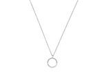Kette mit Anhänger TOM TAILOR, silberfarben, weiß, Halsketten, Damen, Silber 925 (Sterlingsilber), L: 45 B: 1,2mm, mit Zirkonia (synth.), B:1,2mm