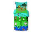 Kinderbettwäsche MINECRAFT "Minecraft Creative", bunt, B/L: 135cm x 200cm, 1 Stk., 1 Stk., Linon, B/L: 80cm x 80cm, 2, Linon, Obermaterial: 100% Baumwolle, Bettwäsche, 100% Baumwolle