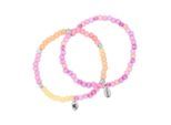 Armband Set PRINZESSIN LILLIFEE, edelstahlfarben, mulitcolor, Armbänder, Mädchen, 15cm, Edelstahl, mit Glasperle
