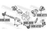 FEBEST Lagerung, Motor hm010 vorne links für HONDA