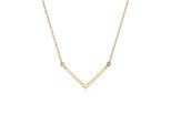 Kette mit Anhänger ELLI "V-förmiger Anhänger 925 Silber", gold, Halsketten, Damen, 45, ohne Stein, Silber 925 (Sterlingsilber), L: 45