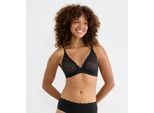 Bügelloser BH SLOGGI "ZERO Feel Bliss THE UP", Damen, Gr. L, N-Gr, schwarz, Spitze, Obermaterial: 76% Polyamid, 24% Elasthan, BHs, Spitzenoptik, Lift-Up Effekt, mit herausnehmbaren atmungsaktiven Pads
