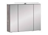 Held , Grau, Eichefarben , Holzwerkstoff , 80x64x20 cm , Made in Germany , Badezimmer, Badezimmermöbel, Badezimmerschränke, Spiegelschränke