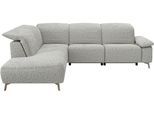 Ecksofa MUSTERRING "MR 370, intelligenter Komfort im modernen Design", light, grau, B:288cm H:83cm T:241cm, 8% Baumwolle, 92% Polyester, Sofas, Ecksofa, Optionale Relaxfunktion, flexible Kopfteile & klappbare Armlehnen