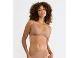 Bügelloser BH SLOGGI "ZERO Feel 2.0", Damen, Gr. L, N-Gr, braun (nostalgic braun), Single Jersey, Obermaterial: 76% Polyamid, 24% Elasthan, BHs, mit herausnehmbaren, atmungsaktiven Pads, Lift-up Effekt