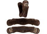 Equinate Western Mondgurt anatomisch Lammfell braun 65 cm