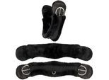 Equinate Western Mondgurt anatomisch Lammfell schwarz 65 cm