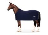 Equinate Abschwitzdecke Orlando aus Fleece mit Widerristpolster navy 1,35 m